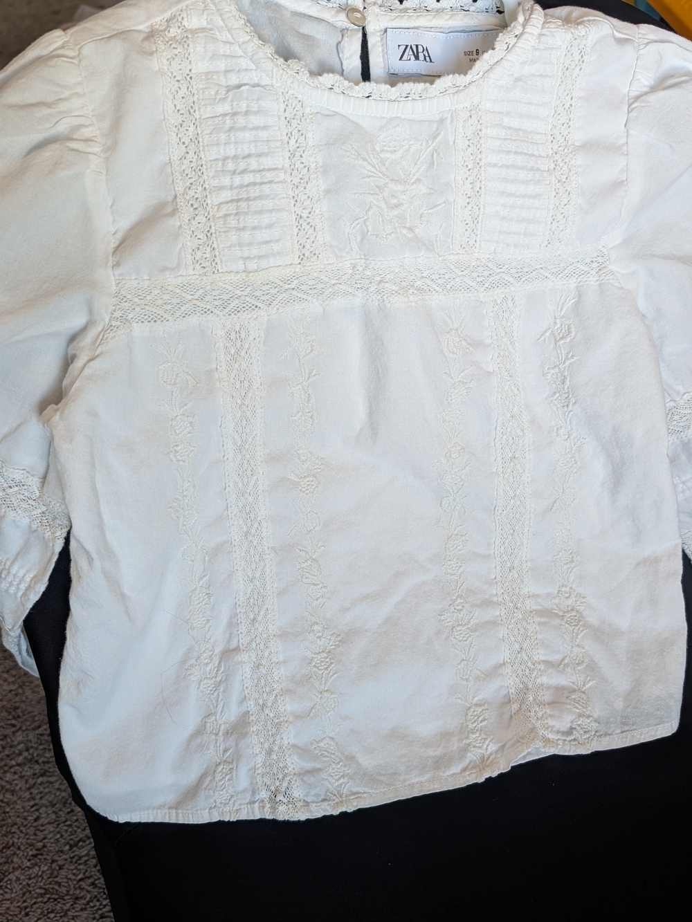 Zara Girls White Blouse